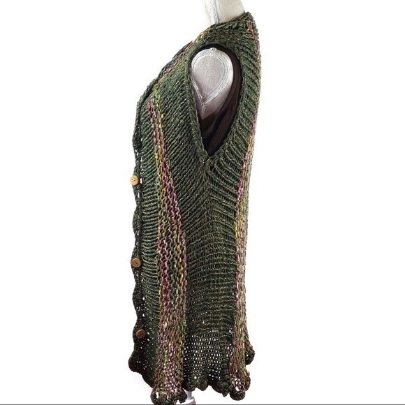 Vintage Boho ANDREA DEL ESTE‎ Argentina Loose knit cardigan Size Medium - Picture 8 of 9